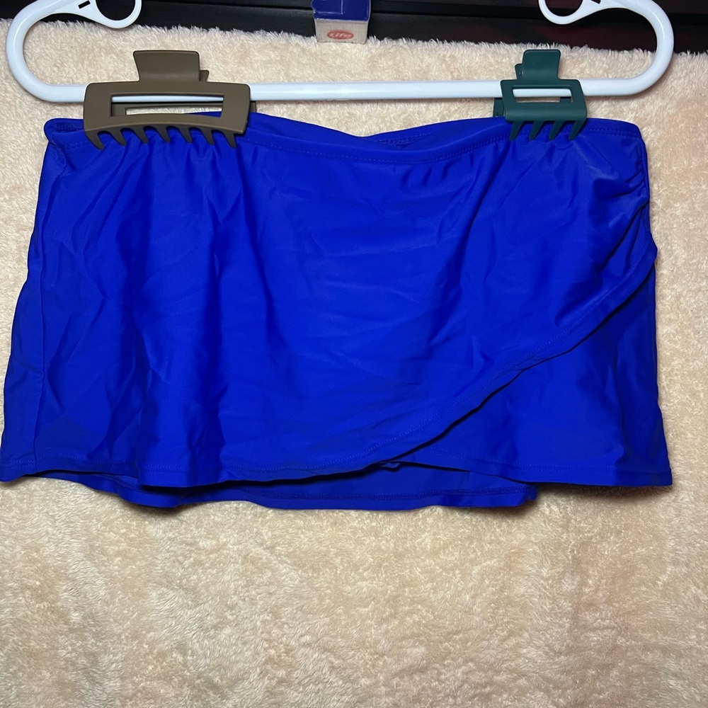 Vibrant Blue Mini Skirt Swimsuit Bottom